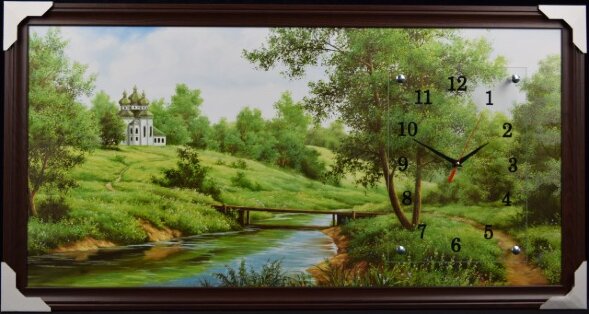 50х100 Si-493G - Часы-картины настенные в багете У [01074438]