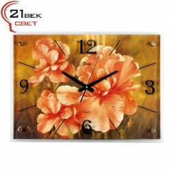 4056-570 (в кор.5шт.) - Часы настенные&amp;quot;Гибискусы&amp;quot;2 [01078324]
