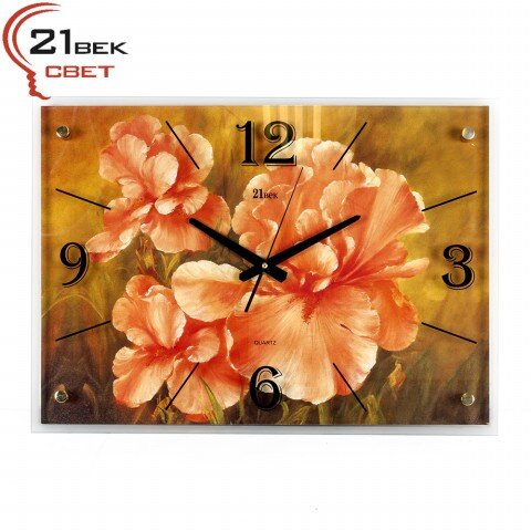 4056-570 (в кор.5шт.) - Часы настенные&amp;quot;Гибискусы&amp;quot;2 [01078324]