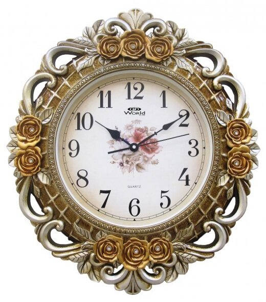 2054C S (в уп.6шт.) - Часы настенные WORLD, выпукл [01085511]