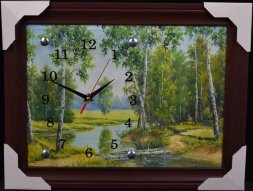 30х40 A-190 - Часы-картины настенные в багете Успе [01074738]