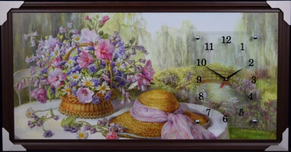 50х100 Si-544 - Часы-картины настенные в багете Ус [01074426]