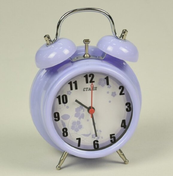 7003 сиреневый - Будильник СТАЙЛ, механизм плавног [01085551]