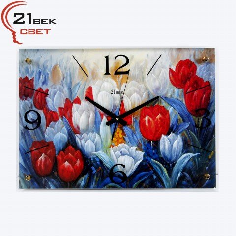 4056-577 (в кор.5шт.) - Часы настенные&amp;quot;Маки нарисо [01078326]