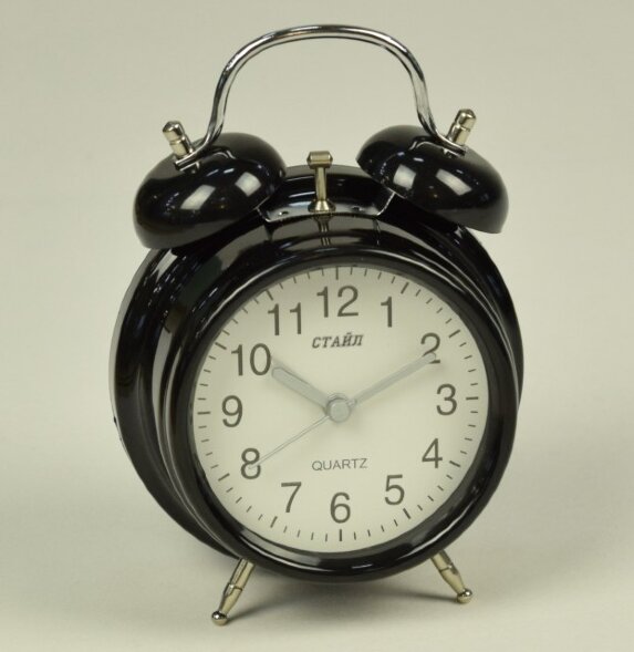 7003 чёрный - Будильник СТАЙЛ, механизм плавного х [01085550]