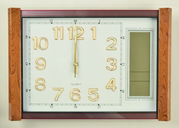 М7728ZL (в уп.8шт.) - Часы настенные, ЖК-дисплей, [01081223]