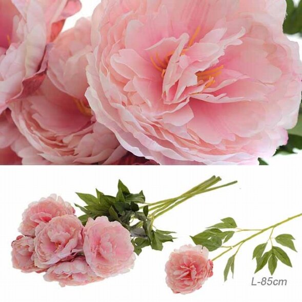 658669 (в уп.24/72шт.) - Цветок искусственный Пион [01094576]