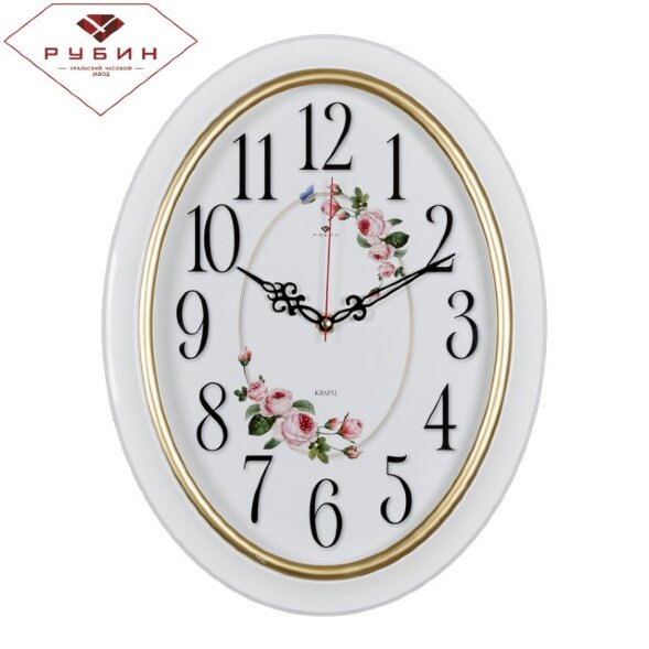 3829-107 (в кор.10шт.) - Часы настенные овал, разм [01085878]