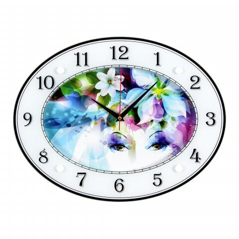 4635-829 (в кор.5шт.) - Часы овальные настенные 21 [01069283]