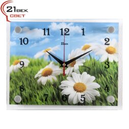 2026-136 (в кор.10шт.) - Часы настенные&amp;quot;Ромашки на [01085227]