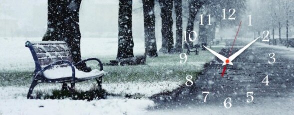 5020-111 (в кор.5шт.) - Часы настенные&amp;quot;Зимняя алле [01079540]