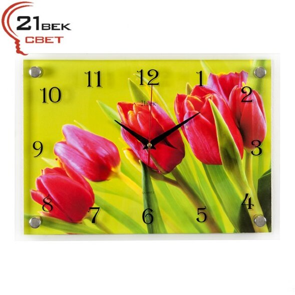 2535-311 (в кор.10шт.) - Часы настенные&amp;quot;Тюльпаны&amp;quot;2 [01085853]