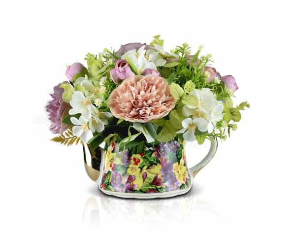 Цветочная композиция Чайник, размер: высота 25 см, [01088720]