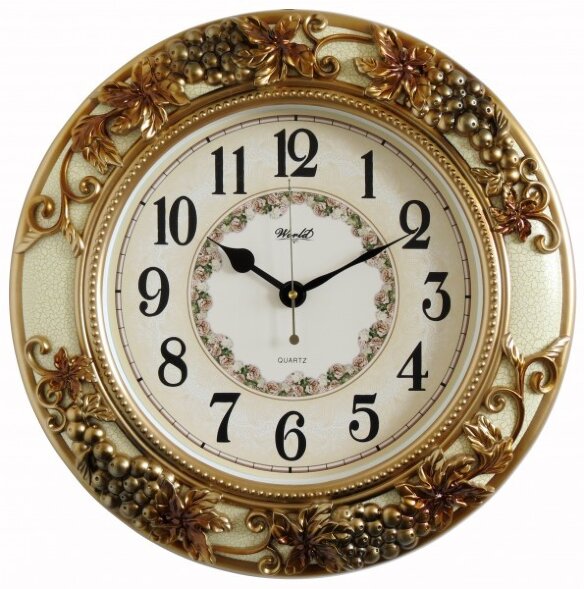 2073C G (в кор.6шт.) - Часы настенные WORLD, выпук [01086412]