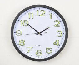 2812-02-XYM Чёрно-бел.(в уп.20шт.) - Часы настенны [01081304]