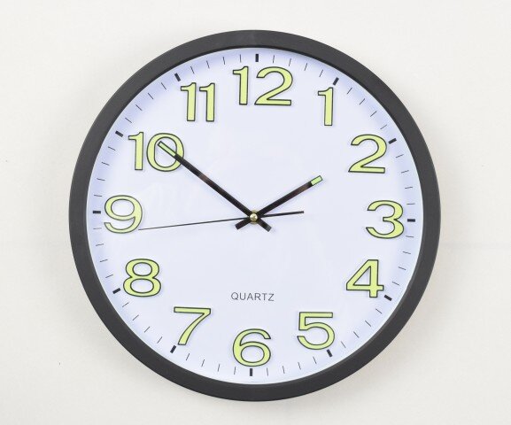 2812-02-XYM Чёрно-бел.(в уп.20шт.) - Часы настенны [01081304]