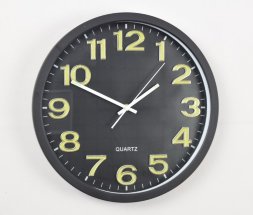 2812-03-XYM Чёрн. (в уп.20шт.) - Часы настенные, р [01081305]