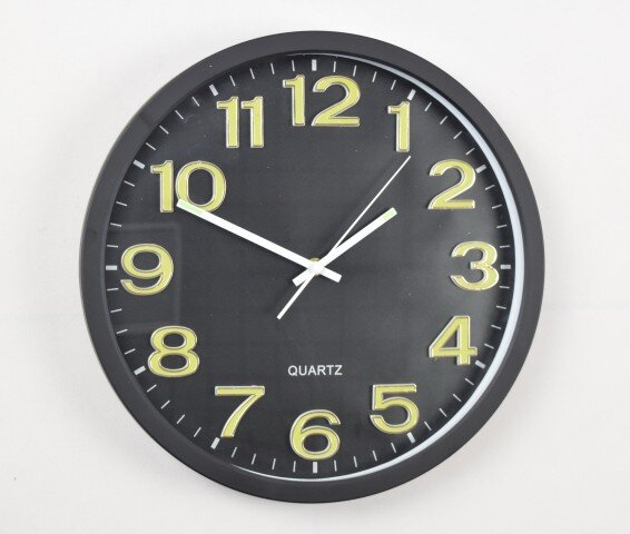 2812-03-XYM Чёрн. (в уп.20шт.) - Часы настенные, р [01081305]