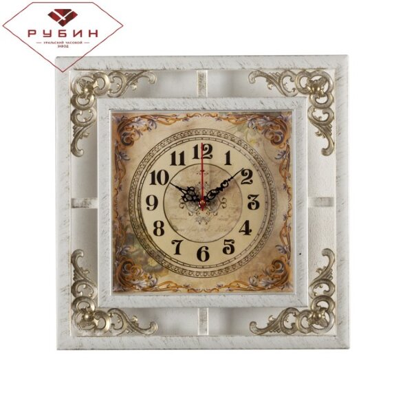 3850-104 (в кор.10шт) - Часы настенные квадрат.с у [01084627]
